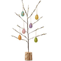Gold Paper Easter Mini Eggs Set and Tree Stand