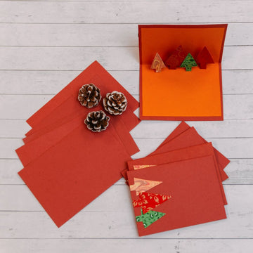 Christmas Tree Pop Up Greeting Card Set of 5