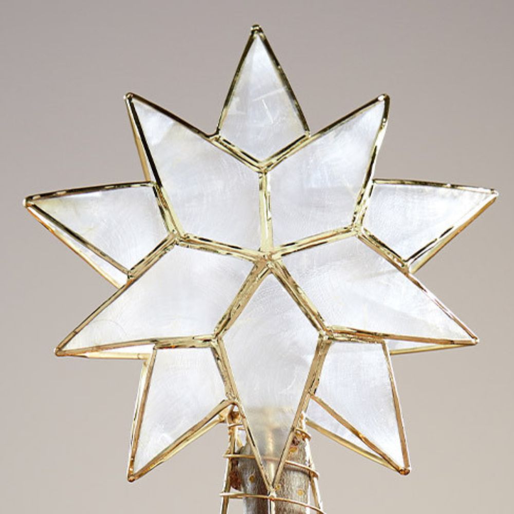 Small Gold Capiz Shell Star Tree Topper