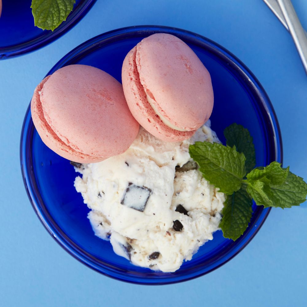 Hebron Glass Blue Icecream Bowl Set