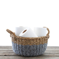 16" Small Wide Cotton Rope Planter Shelf Basket Set of 3