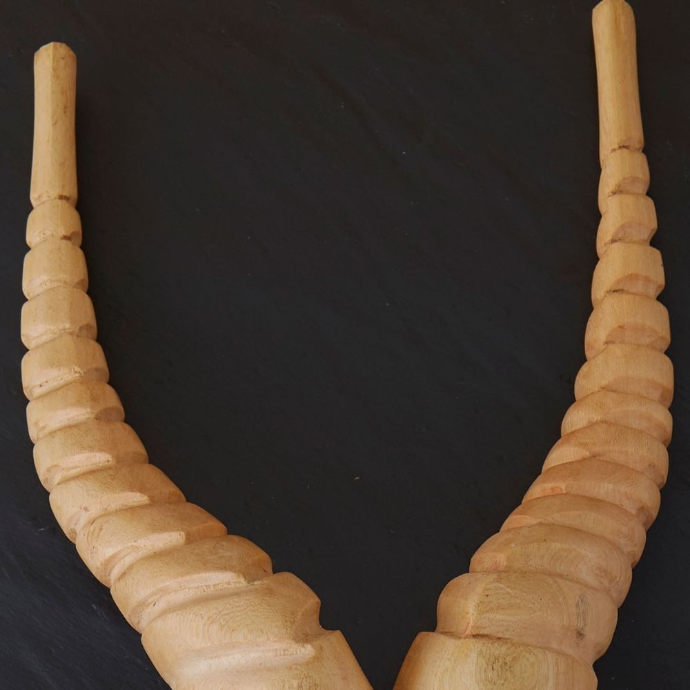 Large Wood Antelope Wall Hanging