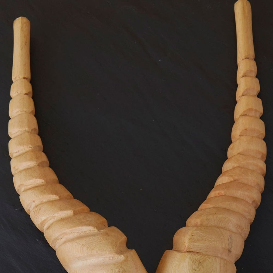 Large Wood Antelope Wall Hanging