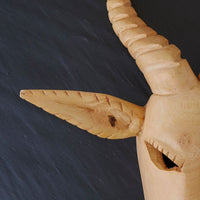 Large Wood Antelope Wall Hanging