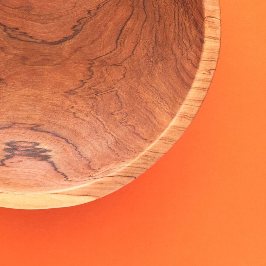 Small Round Olive Wood Bowl