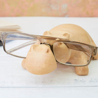 Hippo Wood Eye Glasses Holder
