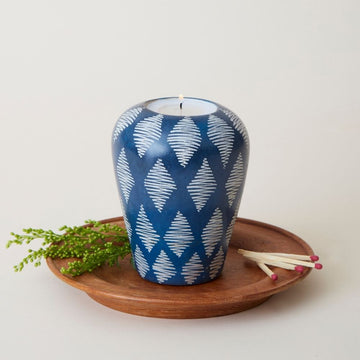 Kisii Stone Teal 2 in 1 Candle Holder