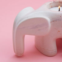 Kisii Stone Elephant Tealight Holder