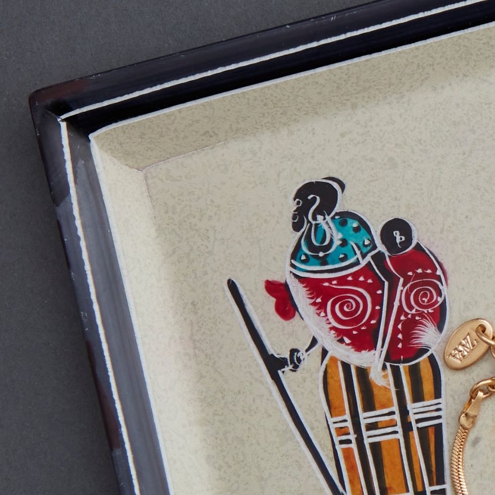Kisii Stone Triangle Pattern Ring Jewelry Tray
