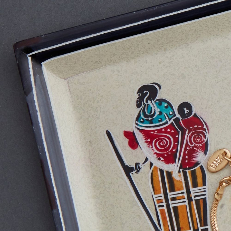Kisii Stone Triangle Pattern Ring Jewelry Tray