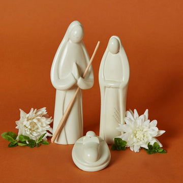 Kisii Stone Natural Nativity Holy Family Set
