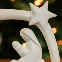 Kisii Stone Natural Holy Family Star Arch Frame