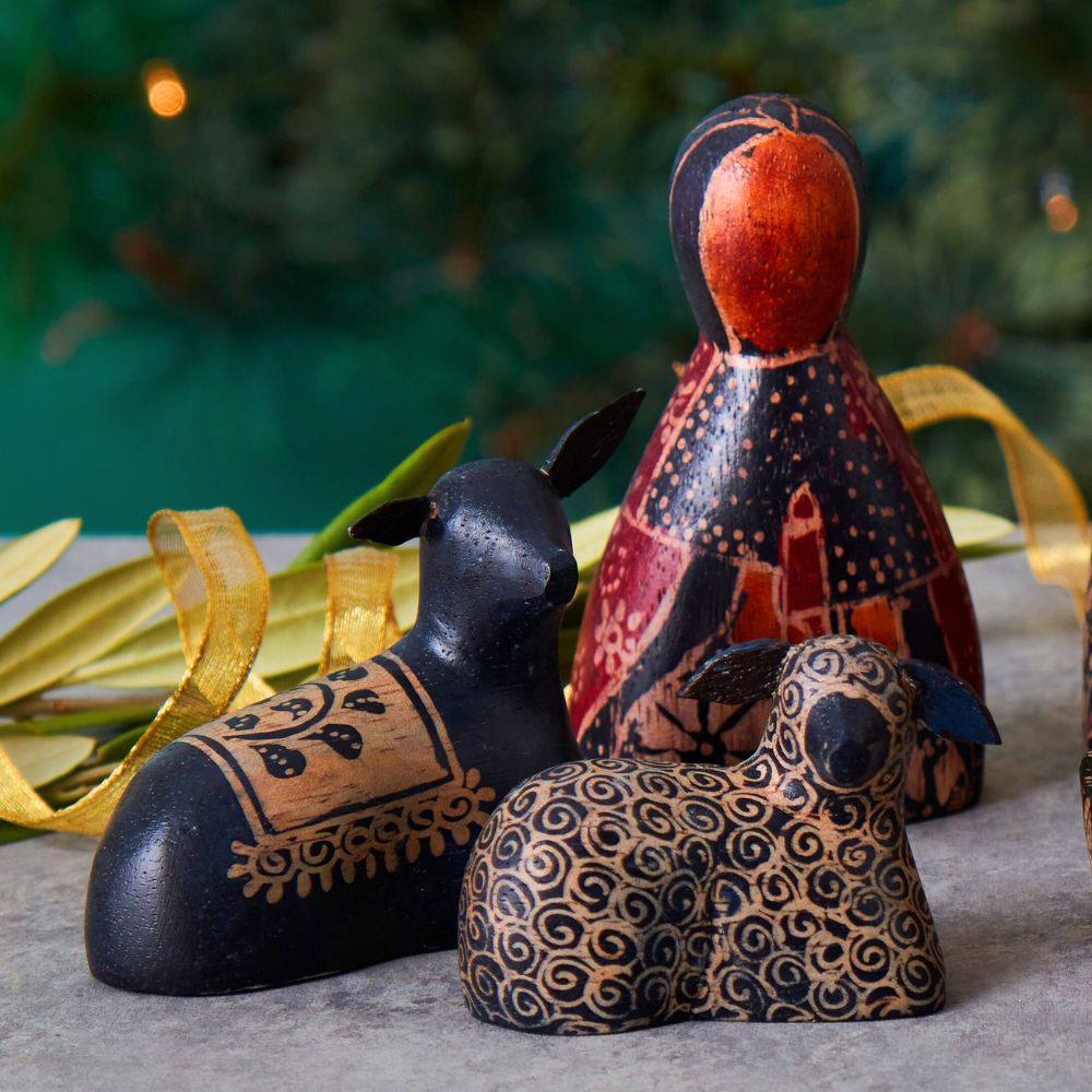 Small Batik Tabeltop Nativity Set