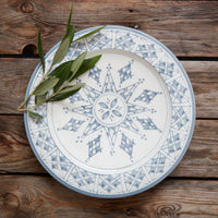 Gray Arabesque Ceramic Salad Plates Set