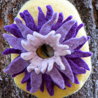 Felt Purple Sunflower Bird House
