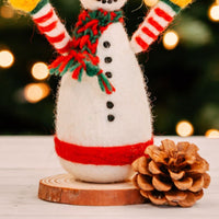 Felt Snowman Holiday Figurine