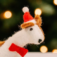 Felt Dog Holiday Figurine