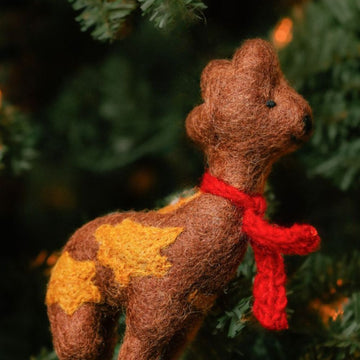 Felt Giraffe Holiday Figurine