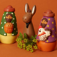 Cute & Colorful Ceramic Tabletop Nativity Set of 8