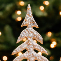 Silver Holiday Snow Trees Set of 3
