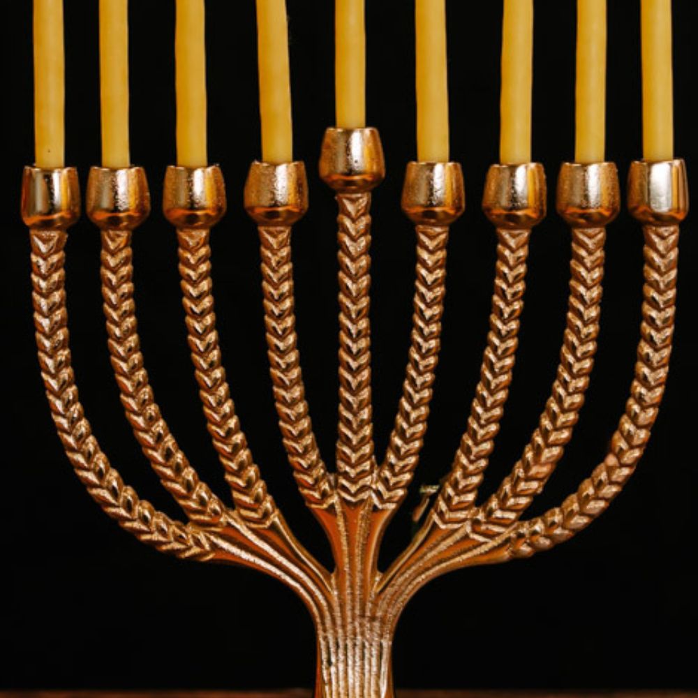 Gold Vine Menorah
