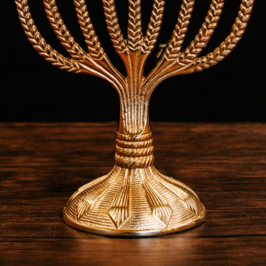 Gold Vine Menorah