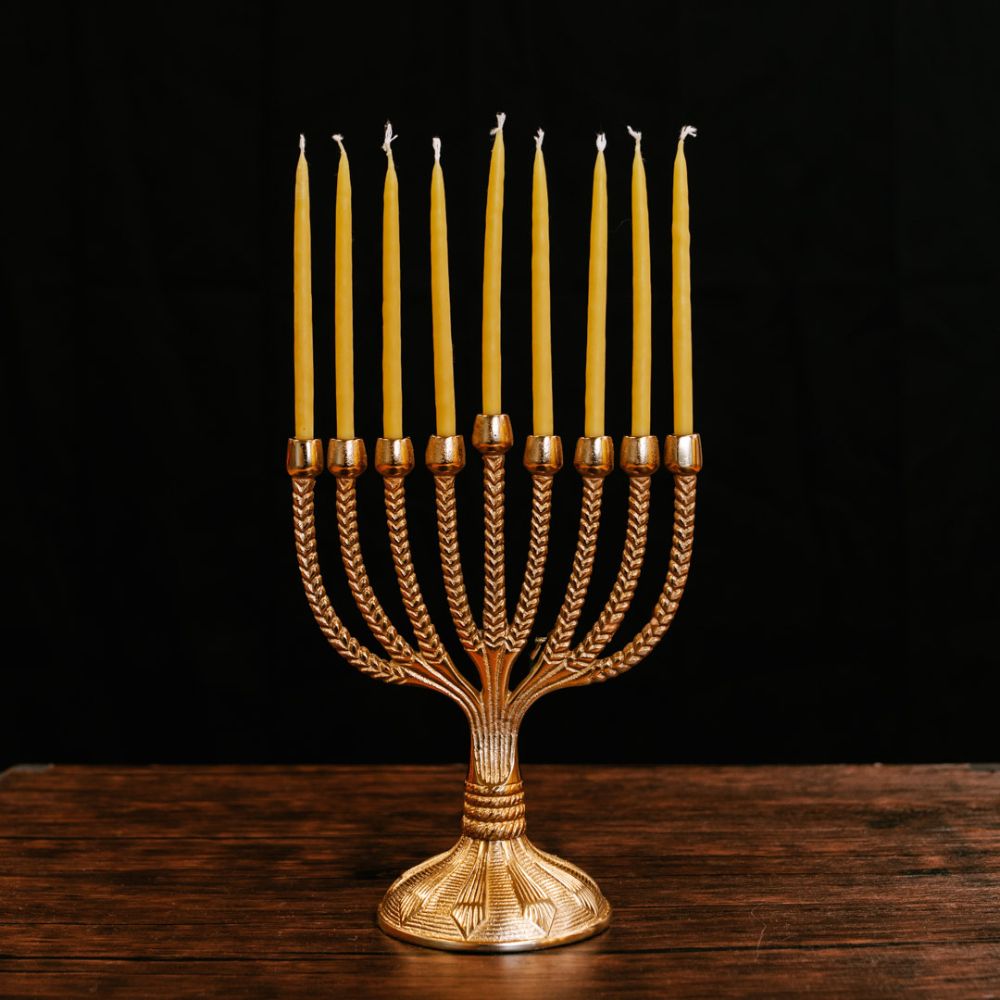 Gold Vine Menorah
