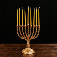 Gold Vine Menorah