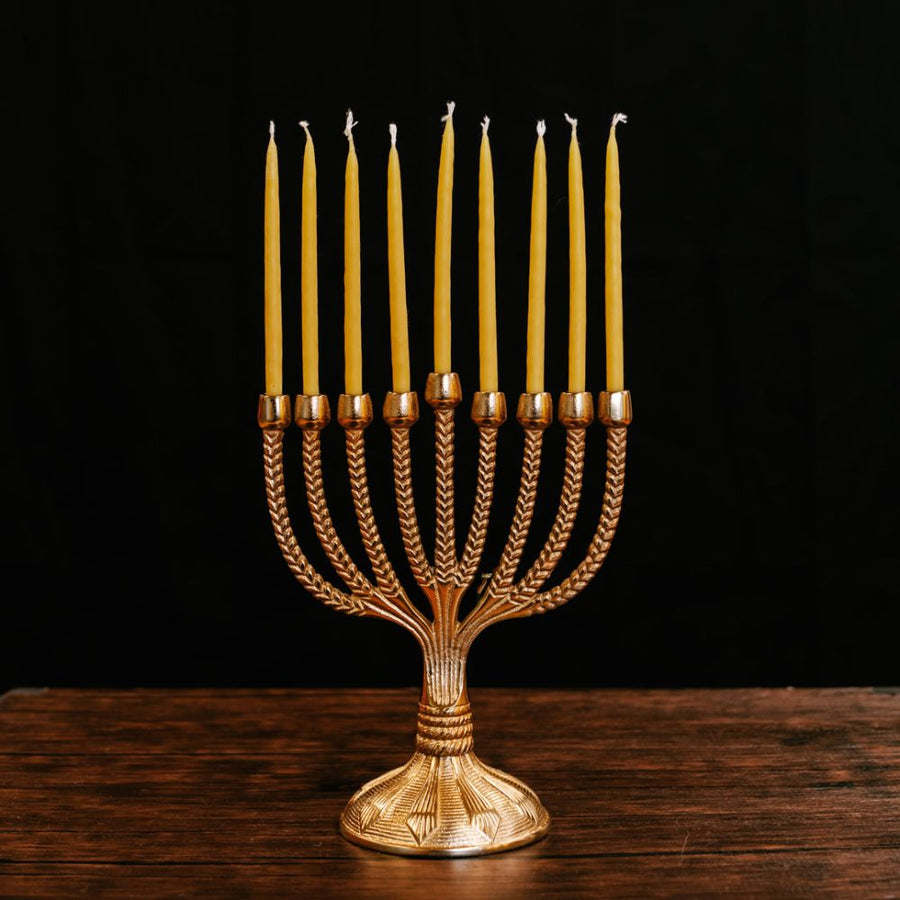 Gold Vine Menorah