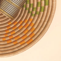 Medium Colorful Diamond Sisal Basket Bowl