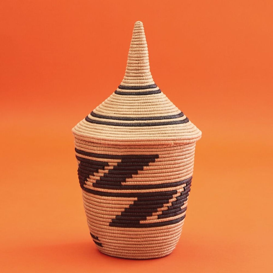 Mini Black Sisal Agaseke Peace Basket