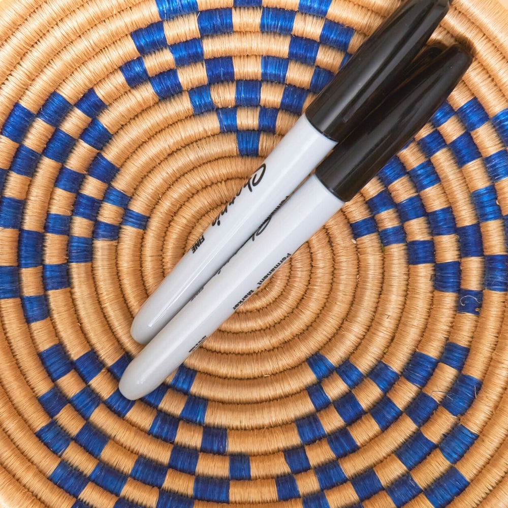 Mini Blue Sisal Jewelry Ring Dish Garlic Kitchen Woven Bowl