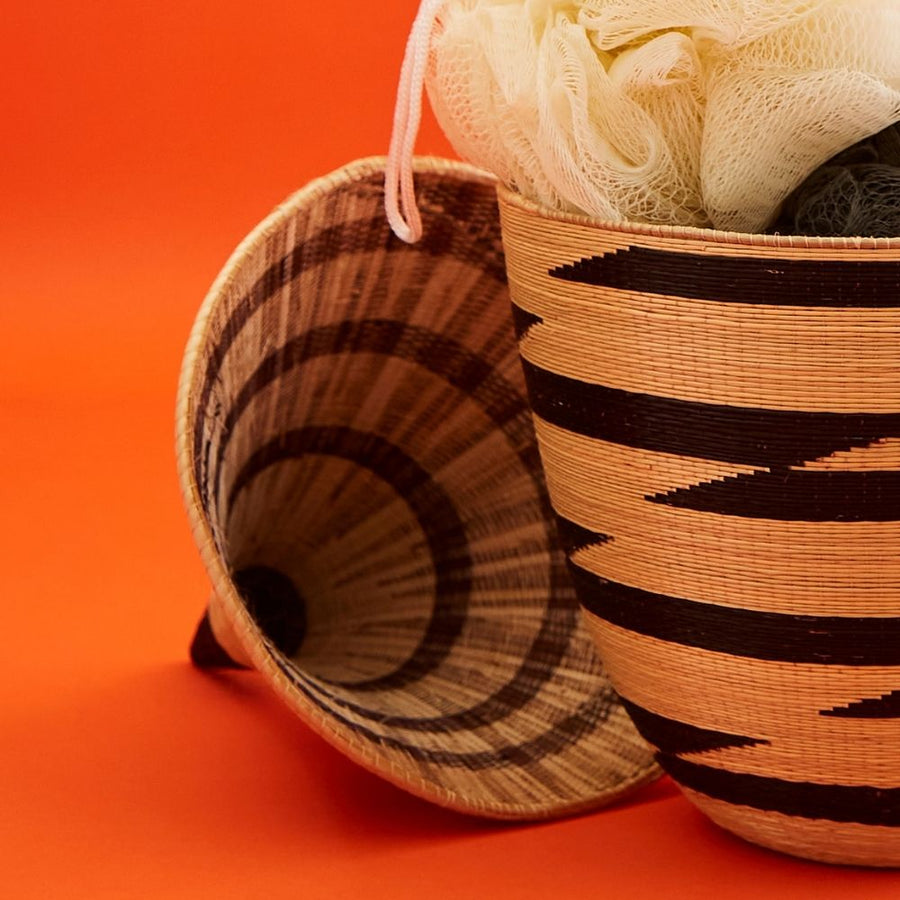 Small Black Papyrus Agaseke Peace Basket