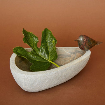 Shona Stone Table Top Bird Bath