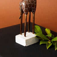 Shona Stone Giraffe Short Sculpture