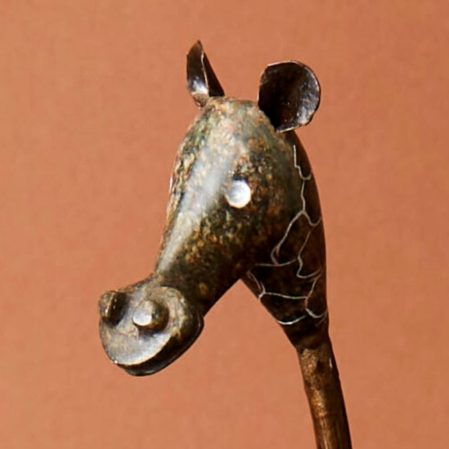 Shona Stone Giraffe Short Sculpture