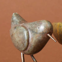 Shona Stone Birds on Branch Sculpture