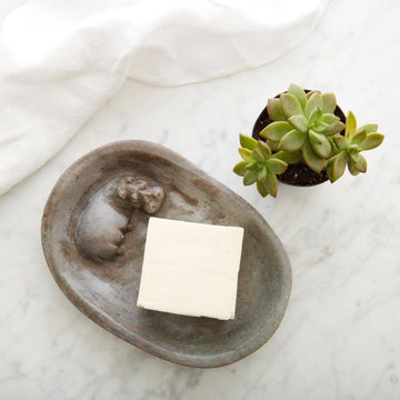 Shona Stone Bathing Hippo Soap Ring Paper Clips Dish
