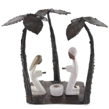 Shona Stone Palm Tree Holy Family