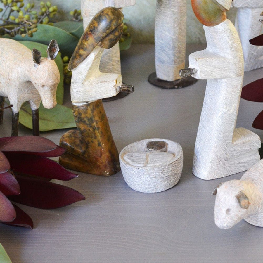Shona Stone 8 piece Nativity Scene