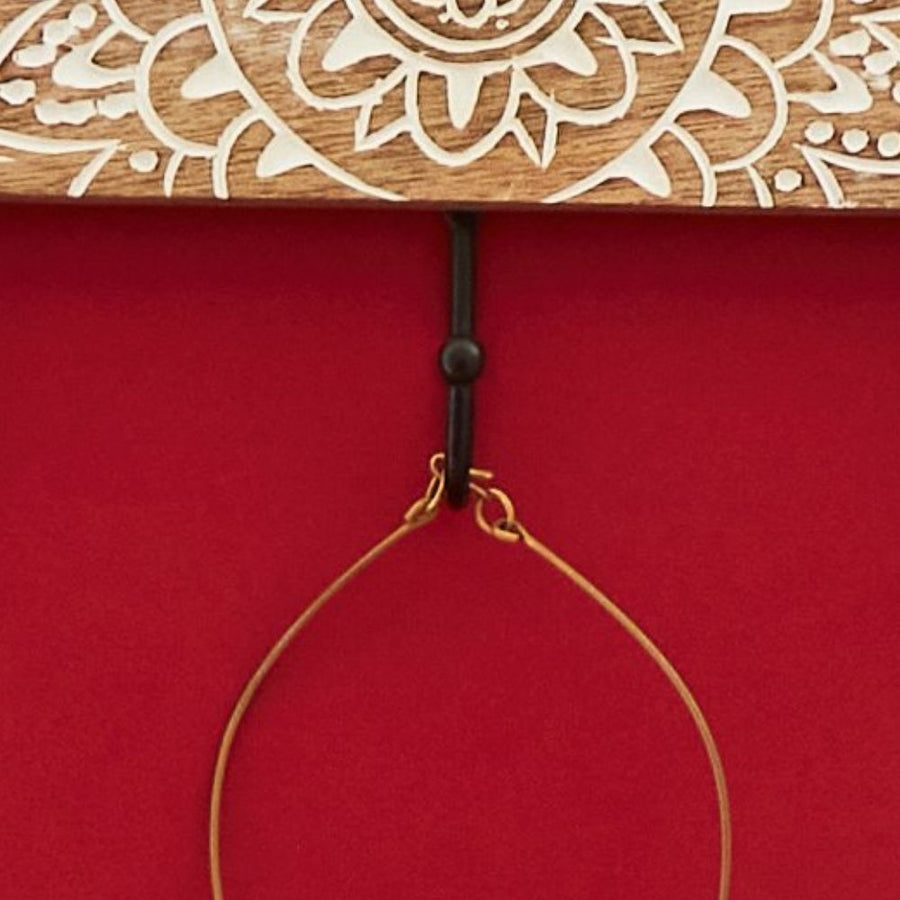 Mandala Rectangle Wood Hook