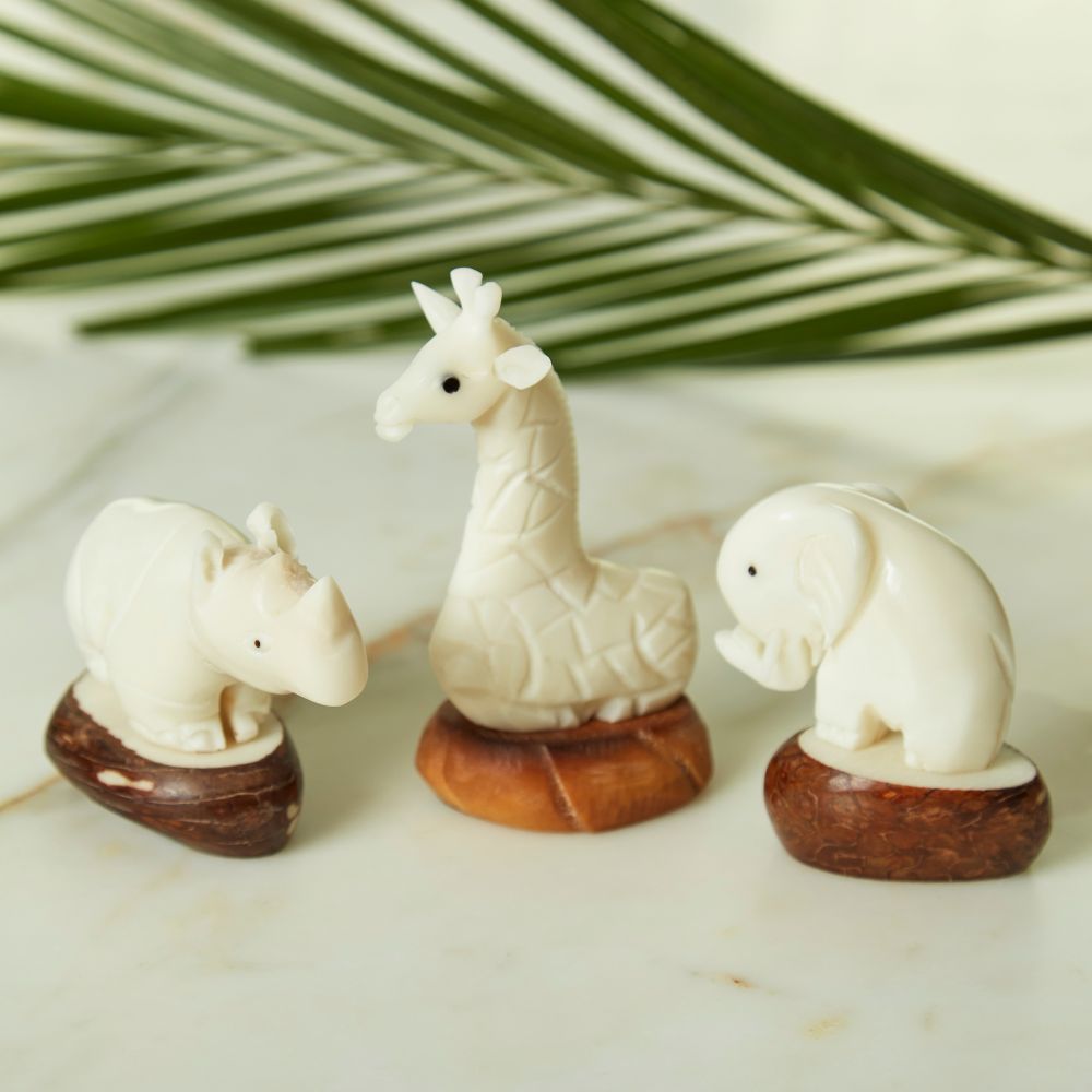 Mini Tagua Ivory Elephant Figurine