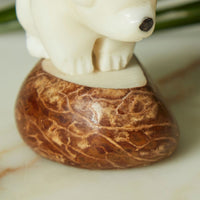 Mini Tagua Ivory Dog Figurine