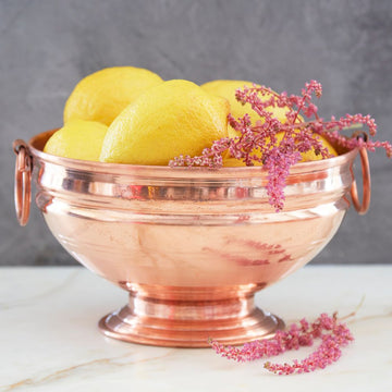 Large Copper Footed Bowl