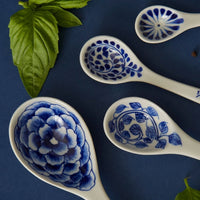 Blue Floral Ceramic Measuring Spoons