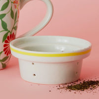 Spring Flowers Ceramic Tea Mug with Infuser Cup