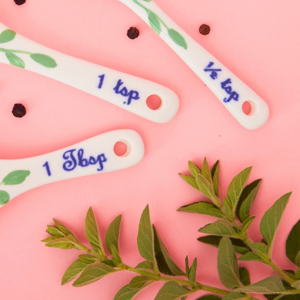 Spring Flowers Ceramic Measuring Spoons