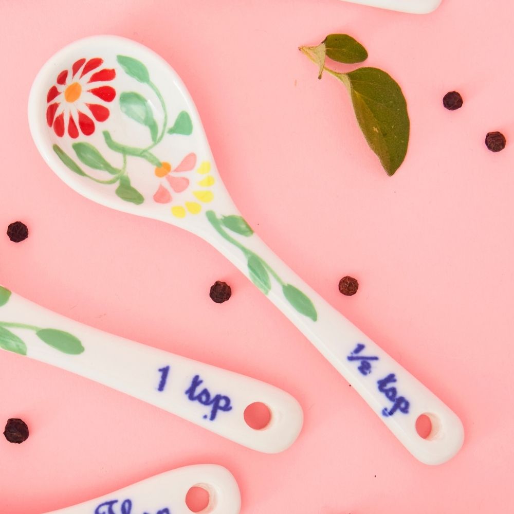 Spring Flowers Ceramic Measuring Spoons