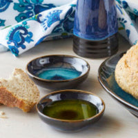 Night Sky Ceramic Oil Cruet Dipping Bowls Set