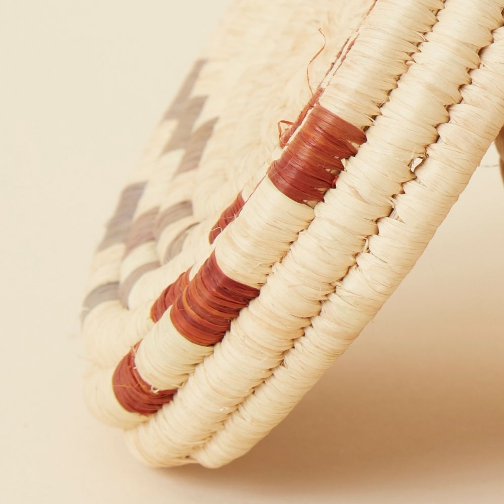 Mini Colorful Raffia Woven Decorative Jar with Lid
